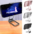 Miniatyrbild 2 av 11: 360° Roterande Vikbart Ställ Ryggklämma Telefonringhållare Skrivbord Metall Multi Finger Justerbar P6l0 rose gold 1pcs