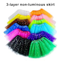 Miniatyrbild 9 av 11: Glitter Barn Mesh Kjol Flickors Dansuppvisning Halv Kjol M5Y7 Kropp L4L5 Red 1pcs