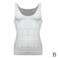 Miniatyrbild 1 av 11: Herr Underkläder Slimmande Kroppsformande Väst Bröstkompressionströja Formare Midja Abs Mage Tank Top Undertröja Magekontroll white L