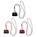 Miniatyrbild 4 av 11: Liten Väska Halsband Vintage Läder Myntväska Väska си D7D4 O7F2 R1P5 Black 1pcs