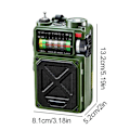 Miniatyrbild 2 av 11: Handvevad Nödsolradio Bluetooth Utomhus Camping Alarmradio Katastrofförebyggande Jordbävning Multibandsradio