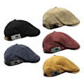 Miniatyrbild 5 av 11: Retro Herr Bomull Ivy Flat Cap Newsboy Justerbar Basker Cabbie Gatsby Körhatt♤ yellow one-size