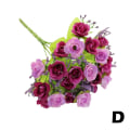 Miniatyrbild 1 av 11: 21 huvuden konstgjord siden blomma gäng Bröllopsfest utomhus Bouq purple one-size