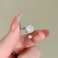 Miniatyrbild 9 av 11: Mode Ros Blomma Ringar För Kvinnor Koreansk Öppning Justerbar Nytt Finger E2F3 B One size
