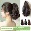Miniatyrbild 2 av 11: Flickor Kort Lockig Ponytail Klo Klämma På Ponytail Hår Accessorie Dark brown 50cm