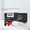 Miniatyrbild 5 av 11: Batteritest Checker Universal För AA AAA C D 9V 1.5V Knappcellsbatterier blackB Digital display
