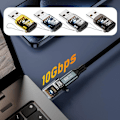 Miniatyrbild 11 av 11: 120W USB 3.2 till Typ C Adapter USB Hona till Typ C Hane Snabbladdning Adad M9Y9 transparent 1pcs