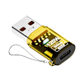 Miniatyrbild 1 av 11: 120W USB 3.2 till Typ C Adapter USB Hona till Typ C Hane Snabbladdning Adad M9Y9 yellow 1pcs