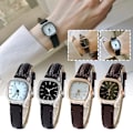 Miniatyrbild 3 av 11: Herr Mode Casual Lyx Läderrem Kvarts Business G3C5 Armbandsur S1F2 Silver White One size