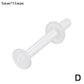 Miniatyrbild 1 av 11: Glas Örhängen Transparent Osynlighet Mode Örhängen Accessoarer För Student Kvinnor Män P7 WhiteD One size 2pcs