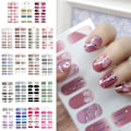 Miniatyrbild 3 av 11: Europeisk Amerikansk Mode Tryckta 3d Nagelstickers Helt Täckta Med Nagellacksfilm Glitter K5t2 B 1pcs