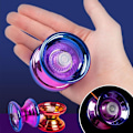 Miniatyrbild 10 av 11: Lila Färgskiftande Legering Metall Jojo Leksak Fancy Jojo Y6O8 purple one-size