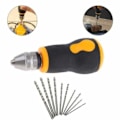 Miniatyrbild 9 av 11: Bärbar Mikro Mini Liten Handborr + 10st Borrverktyg 08-30mm, Bits Set❈