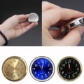 Miniatyrbild 6 av 11: Pocket Small Mini Luminous Quartz Analog Watch Stick-On Clock Fo black null