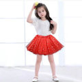 Miniatyrbild 7 av 11: Glitter Barn Mesh Kjol Flickors Dansuppvisning Halv Kjol M5Y7 Kropp L4L5 orange 1pcs