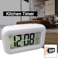 Miniatyrbild 3 av 11: Digital Väckarklocka Batteridriven Snooze Nattlampa Design 5 Färger black One-size