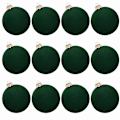 Miniatyrbild 1 av 11: 6cm Flockade Julkulor Julgranshängen Jularrangemang Hängen Flockade G2a3 Green 12pcs