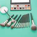 Miniatyrbild 4 av 11: 14 st/set sminkborste set foundation borste puder borste öga Sha Green 14pcs