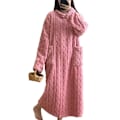 Miniatyrbild 1 av 11: Dam Vinter Tjock Nattlinne Mjuk Korall Sammet Långärmad Sovkläder Ny Pink One size
