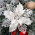 Miniatyrbild 2 av 2: Julgranspynt 10 st Konstgjorda Blommor Bröllopsdekoration white 10PCS