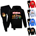 Miniatyrbild 2 av 3: Barn Pojkar Roblox Huvtröja Byxor 2-delars Set Halloween red 140cm