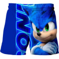 Miniatyrbild 1 av 3: Pojkars 3D Sonic the Hedgehog Baddräkter Poolkläder Sommar För Barn 5 -10 År A 140cm