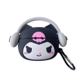 Miniatyrbild 1 av 2: Lilo & Stitch Silikonfodral för Airpods-hörlurar Kompatibelt med AirPods 1/2 3 Pro Skyddande Fodral Kuromi Grey 3rd Generation