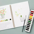 Miniatyrbillede 4 af 5: Akvarel Workbook 12 Farver Akvarel Øvelsesbog Malersæt Til Begyndere Baking