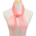 Miniatyrbillede 2 af 3: Dame 50'er firkantet chiffon hals hoved tørklæde tørklæder wrap Watermelon Red 60*60cm