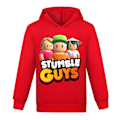 Miniatyrbild 1 av 3: Barn Pojkar 3D Stumble Guys Hoodie Tröja Långärmad Jacka red 140cm