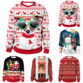 Miniatyrbillede 2 af 5: Dame Jul Langærmet Sweatshirt Xmas Afslappet Løse Toppe D