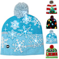Pikkukuva 2 / 3: LED-jouluneulepipo, unisex, talvinen neulepipo C