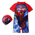 Miniatyrbild 1 av 3: Barn Pojkar Spiderman Batman En Delig Surf Sol Dräkt Strand Badkläder & Keps Sommar Badkläder Spider L
