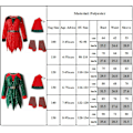 Miniatyrbilde 4 av 4: Julekostyme for barn, gutter og jenter, alv, julenissehjelper, utkledningskostyme, julebordantrekk Red 140cm