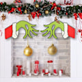 Miniatyrbild 1 av 6: Julstövare Handgjord Utskurna Julstövare Grinch Hand Dekoration Left Hand