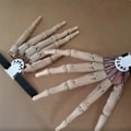 Pikkukuva 3 / 3: 3D Halloween Painetut nivelletyt sormien jatkeet koriste White Left hand