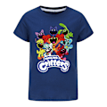 Miniatyrbild 1 av 5: Smiling Critters T-shirt för barn pojkar Kortärmad sommar Topp Tee Blus Navy blue 130cm