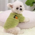 Miniatyrbillede 2 af 5: Kæledyrs fleece tøj til hvalp varm jumper sweater frakke Green M