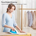 Pikkukuva 4 / 5: Höyrysilitysrauta, pystysuora höyry, keraaminen silityspohja, 1200 W, nopea lämmitys ja tehokas silitys, kuusi lämpötilan säätövaihetta, sininen Blue