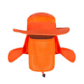 Miniatyrbillede 2 af 10: Mesh Fishmen hatte med bred skygge og klap til mænd og kvinder med maske Orange
