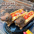 Miniatyrbilde 4 av 5: Pølsehundbrett, Dachshundbrett, Sushi Serveringsbrett Godteriskål Dachshund Middagstallerken, Morsomt Pølsehundbrett, for Godteri, Snacks Dark Brown