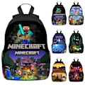 Miniatyrbillede 3 af 5: Minecraft Rygsæk Studenter Skoletasker Rejse Laptop Opbevaringstasker Skoletasker Ny C