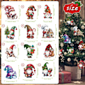 Miniatyrbild 2 av 5: 24 st julgransdekorationer 2024 - Jultomtar i trä, hängande ornament, julgransdekorationer, dockor i trä, hängande ornamentuppsättningar 24PCS