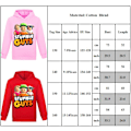 Miniatyrbild 3 av 3: Barn Pojkar 3D Stumble Guys Hoodie Tröja Långärmad Jacka red 140cm