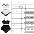Miniatyrbild 2 av 4: Sext  Nattlinne Cami Topp Underkläder Set för Kvinnor Wine Red 2XL