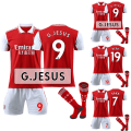 Miniatyrbild 2 av 3: Barnfotbollströja Arsenal F.c Hemmatröja Nummer 7 Saka Jersey Set #9 8-9Y