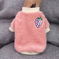 Miniatyrbillede 3 af 5: Kæledyrs fleece tøj til hvalp varm jumper sweater frakke Pink M