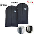 Pikkukuva 1 / 5: 5 kpl Pukupussi Matka Säilytys Vaate Kestävä Vaatteet Tasku Black 60x100cm-5pcs