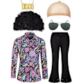 Miniatyrbild 1 av 6: Herrarnas 60-tal 70-tal Disco Party Outfit Halloween Kostym 2XL