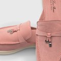 Miniatyrbild 4 av 8: LORO PIANA Charms Walk Utsmyckade Mockamules Tofflor Pink 42